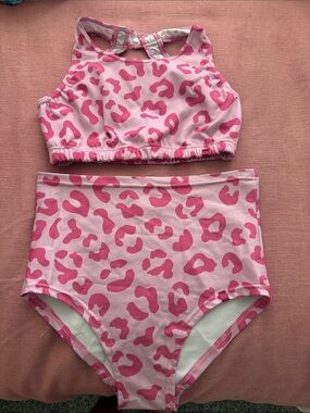 Pink Leopard Print Two-Piece Pole Set